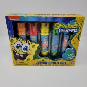 SpongeBob Squarepants Jumbo Chalk Set Nickelodeon Kids Outdoor Fun‎